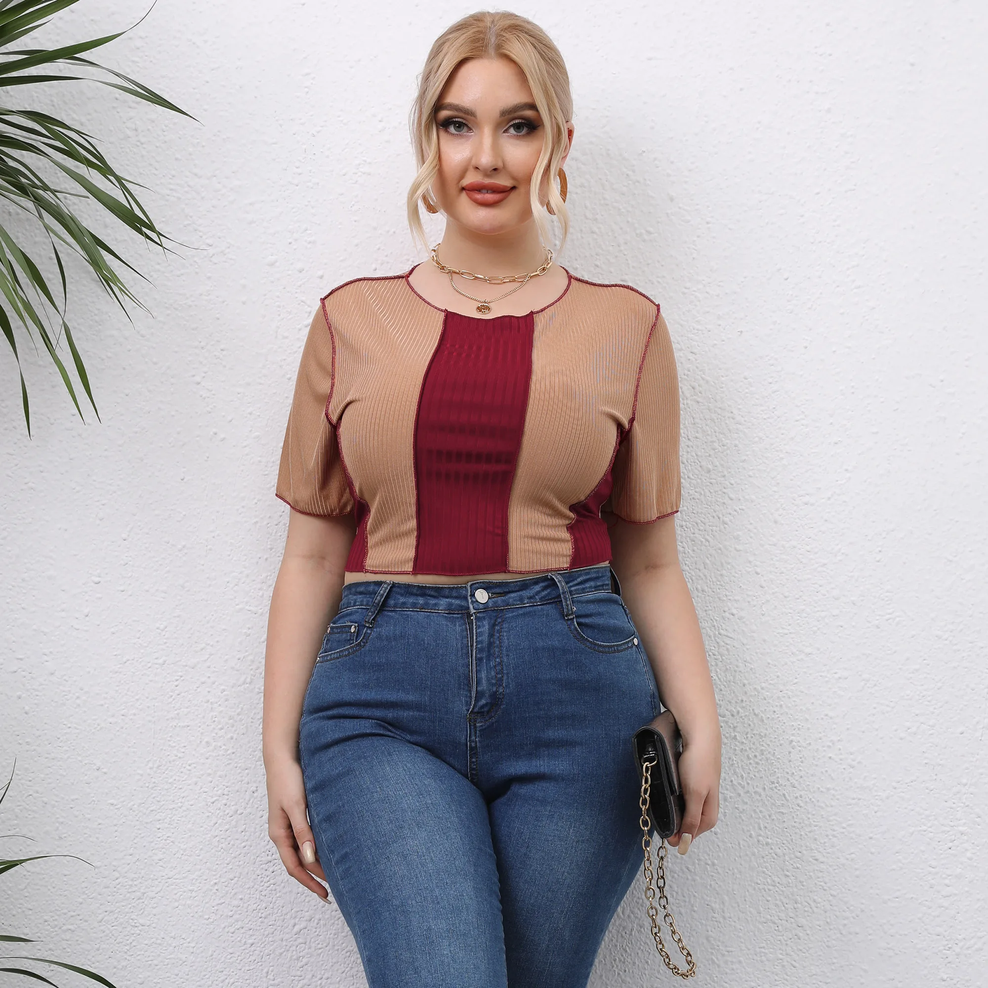 Shop Women's Color Block Tops - Casual & Stylish T Shirts