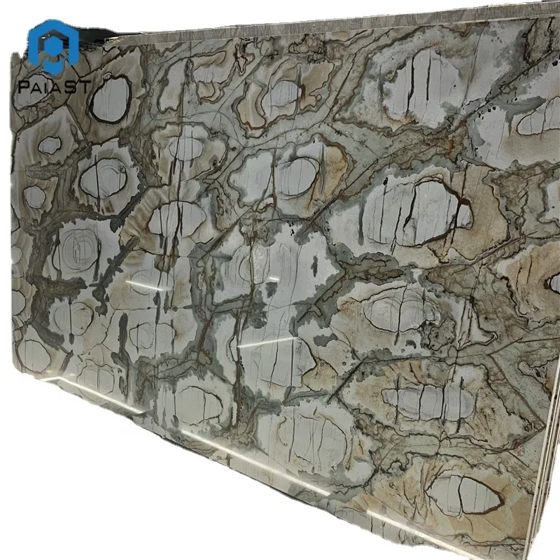 Luxury Brazil Natural Exotic Stone Wasabi Quartzite Slabs For Kitchen Countertop