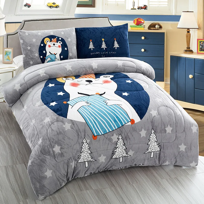 100% polyester  kids microfiber  bedding comforter set details