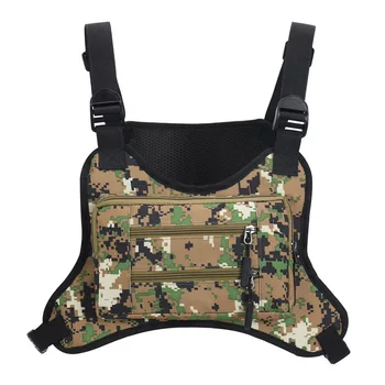 Multi functional tactical chest bag outdoor men's cycling digital camouflage vest bag