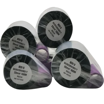 TTO 55mm*600m compatible premium resin black near edge thermal transfer overprinter ribbon for MARKEM/VIDEOJET/DOMINO