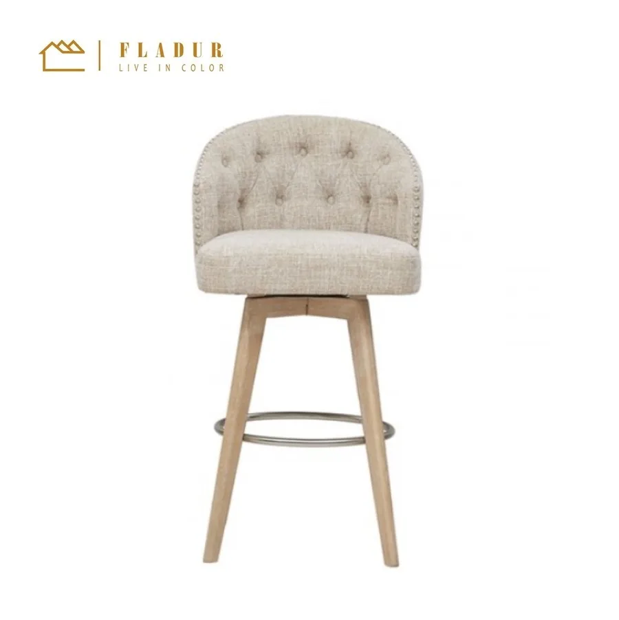 cream fabric bar stools