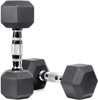 Professional Rubber Dumbbells Set for Strength Training and Body Building Unisex Commercial Fitness Durable Quality