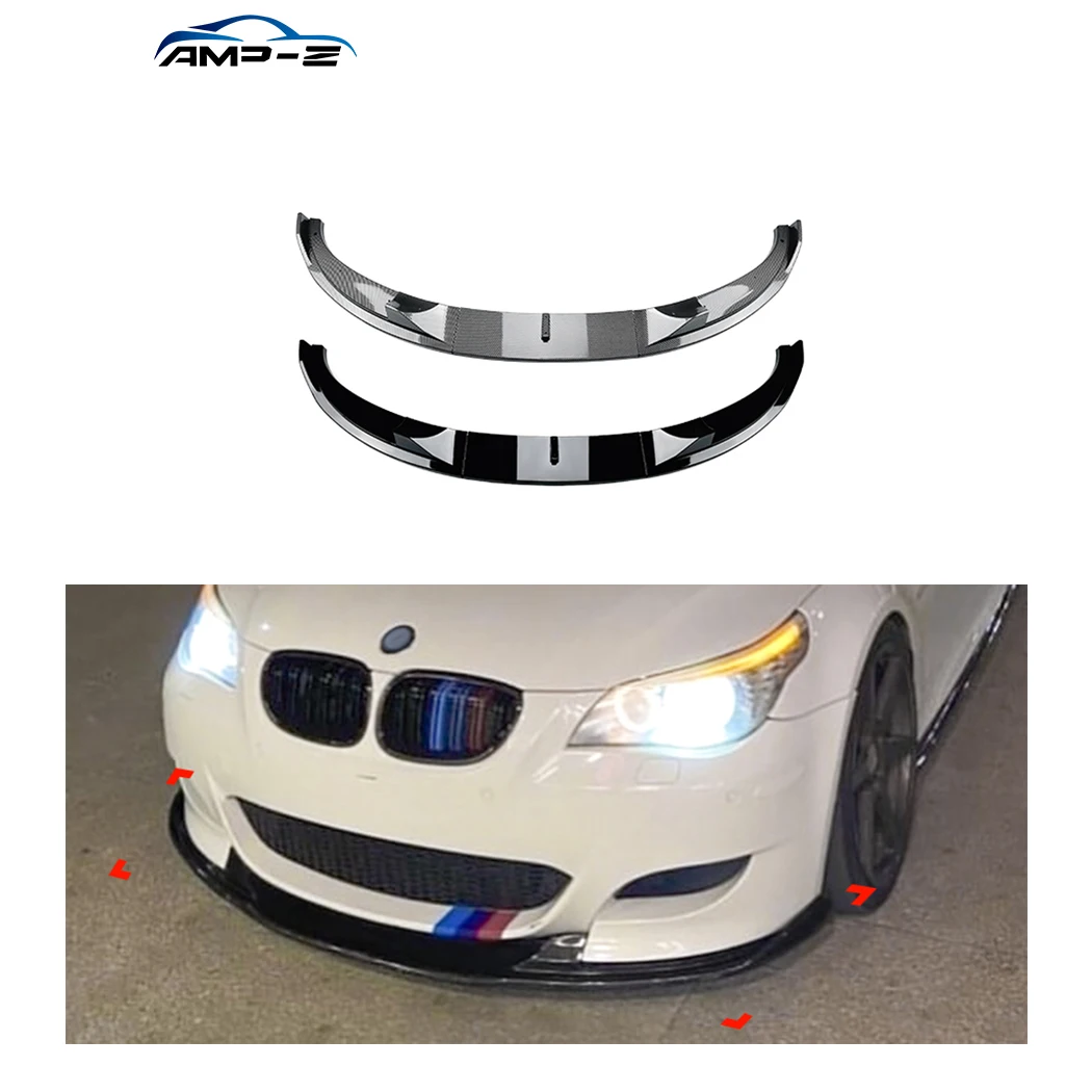 AMP-Z E60 Auto Body Modification Kits Front Lip for BMW 5 Series E60 E61 M5 Sport 2005-2010 Gloss Black Car Accessories