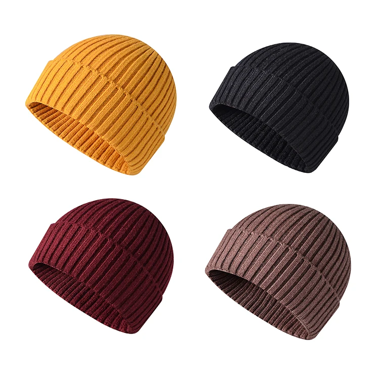 Customized Knitted Plain Wool Bennies Winter Hats Men - Buy Knitted Hat ...