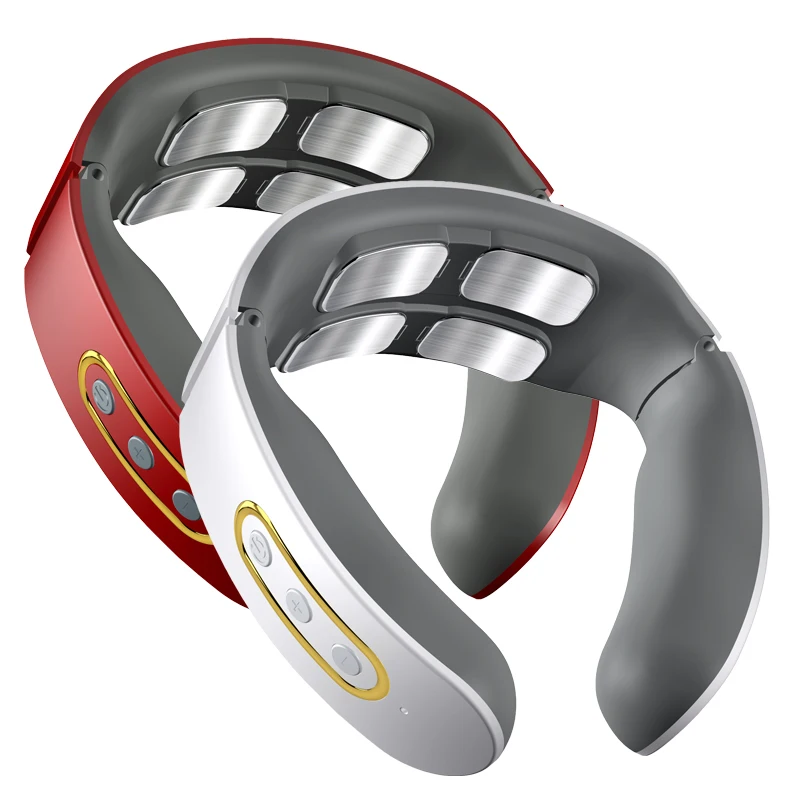 Multi Functional  Four Heads Tens Low Frequency Pulses Neck Massager