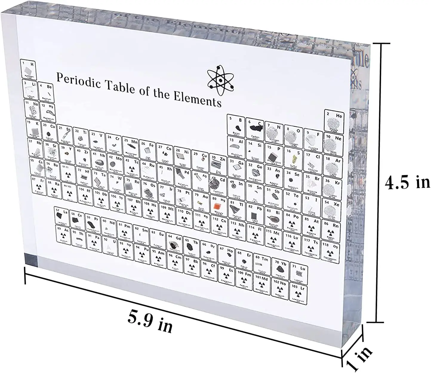 Periodic Table With Real Elements Inside Acrylic Periodic Table With