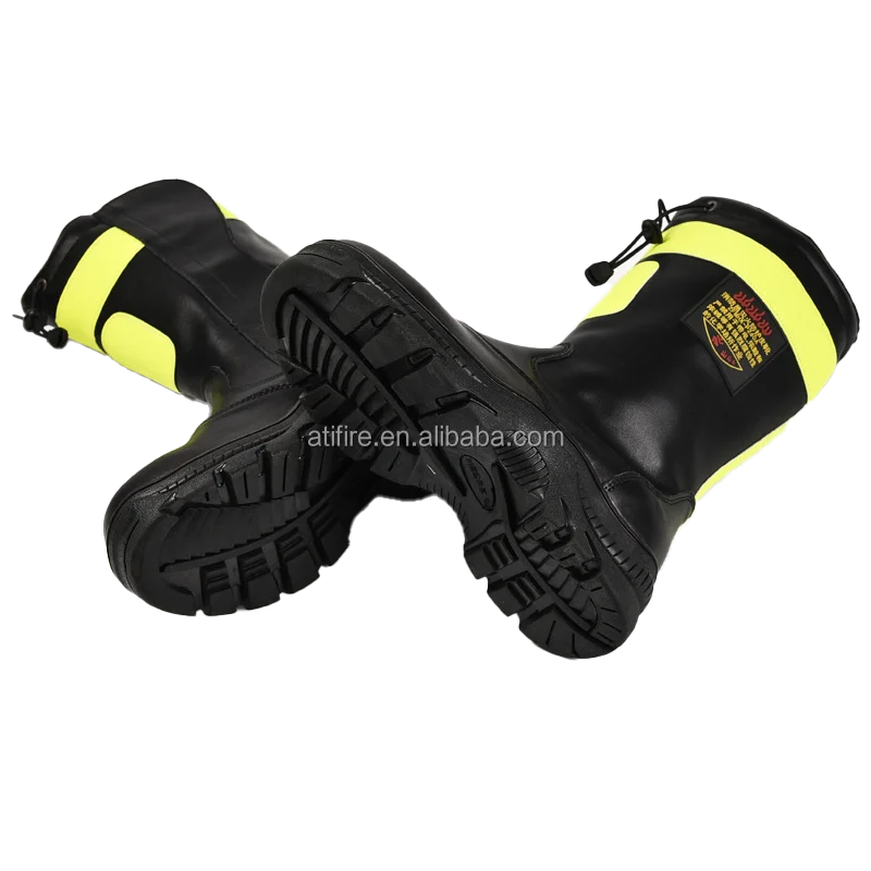 Кожаные ботинки для пожаротушения со стальным носком огнестойкие устойчивые к проколам пожарная обувь EN 15090 OEM