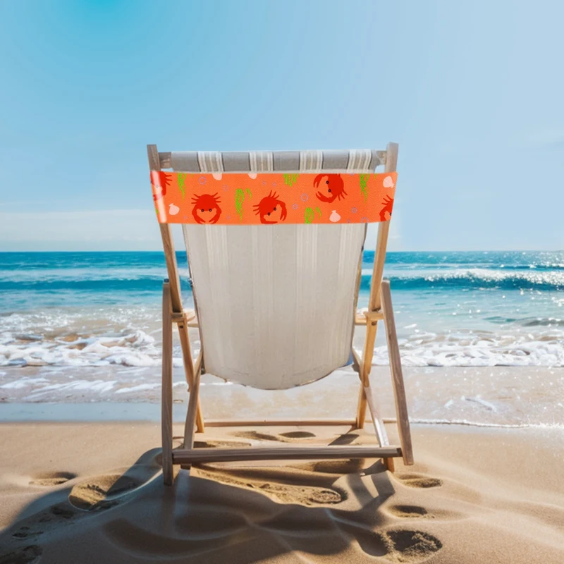 Elastic Logo Custom Portable Lightweight Windproof Printed Beach Towel Bands for Summer Beach Chair