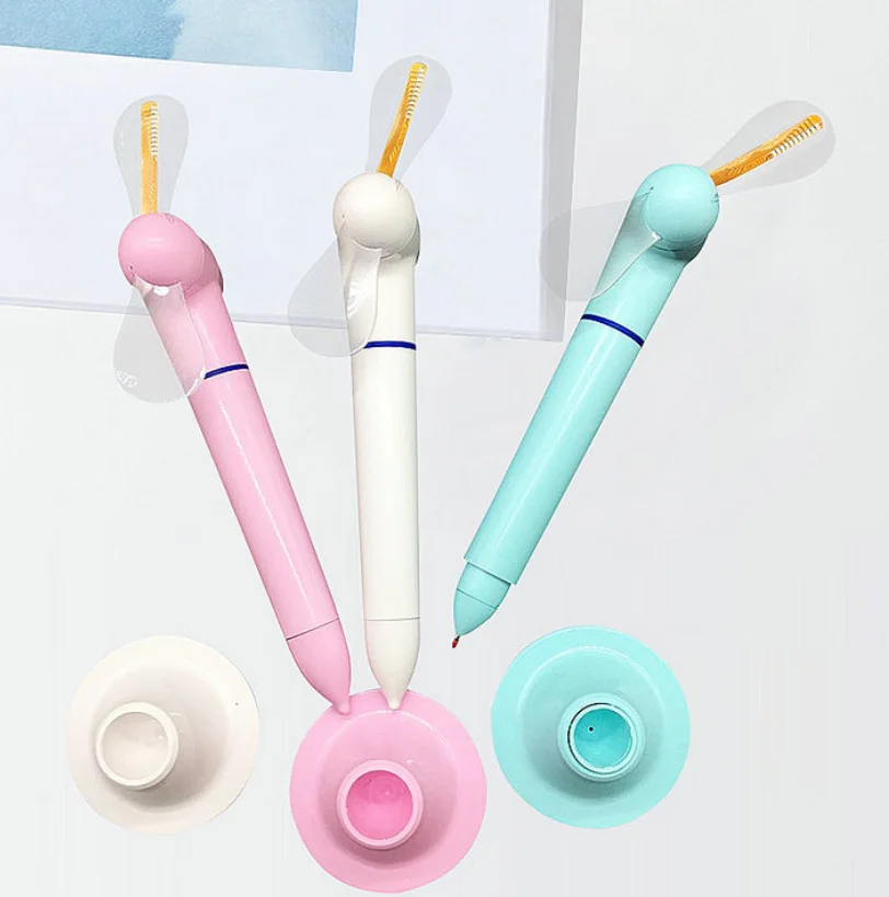 Перезаряжаемый свет светодиодной вспышкой вентилятор шариковая ручка с держателем