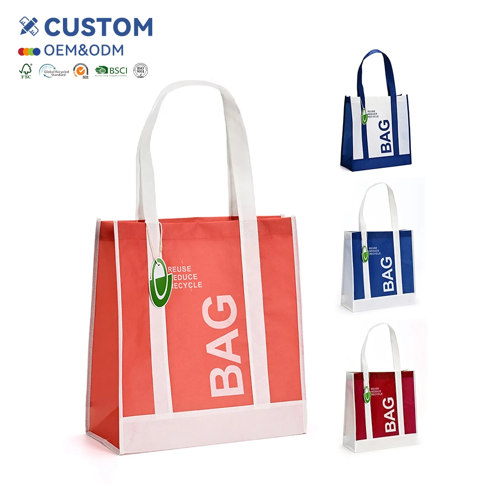 Hot Selling Custom Rpet Shopping Bag Recycled Eco Custom Big Non Woven Tote Bags With Logo