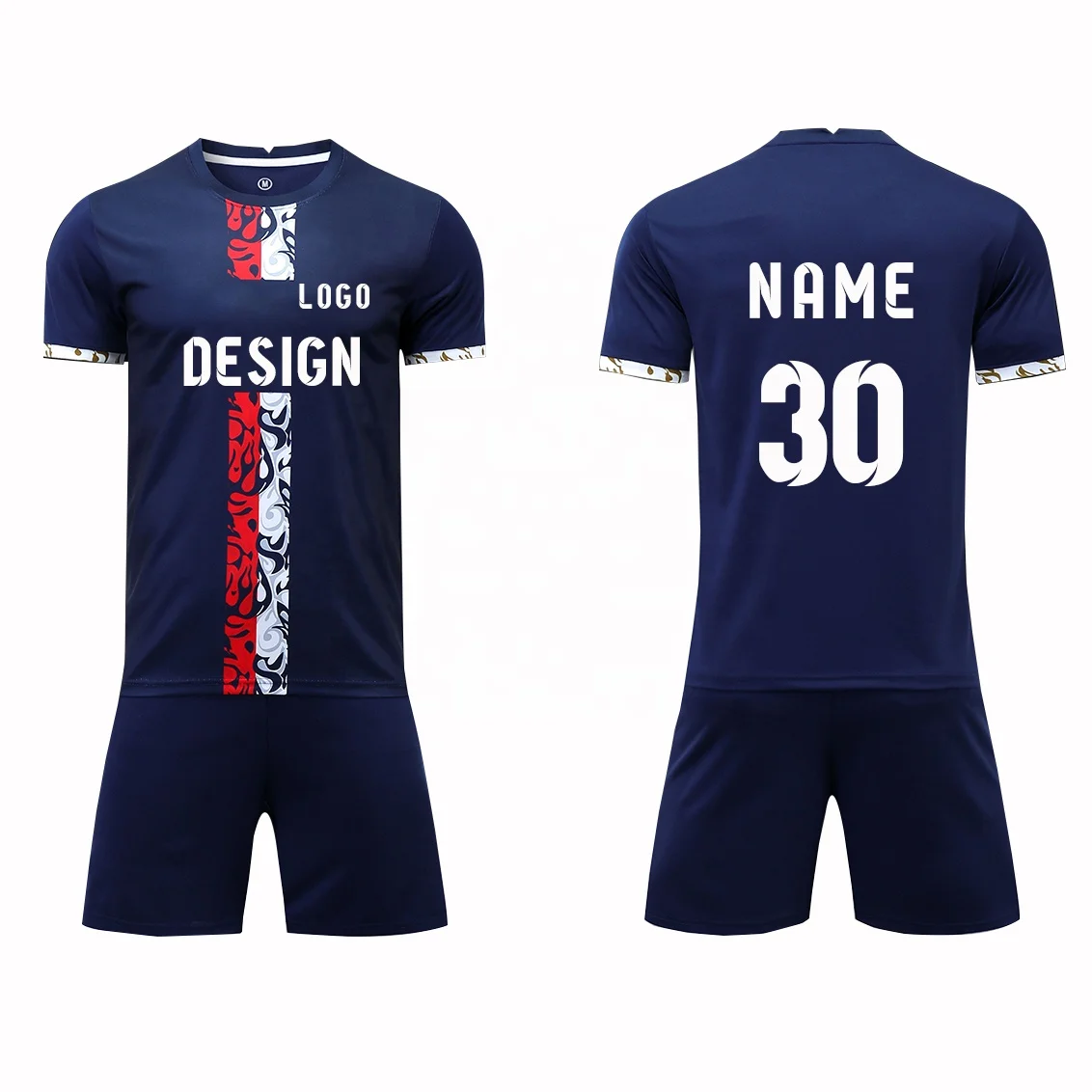 Source 2023 trend custom football soccer jersey set team uniform