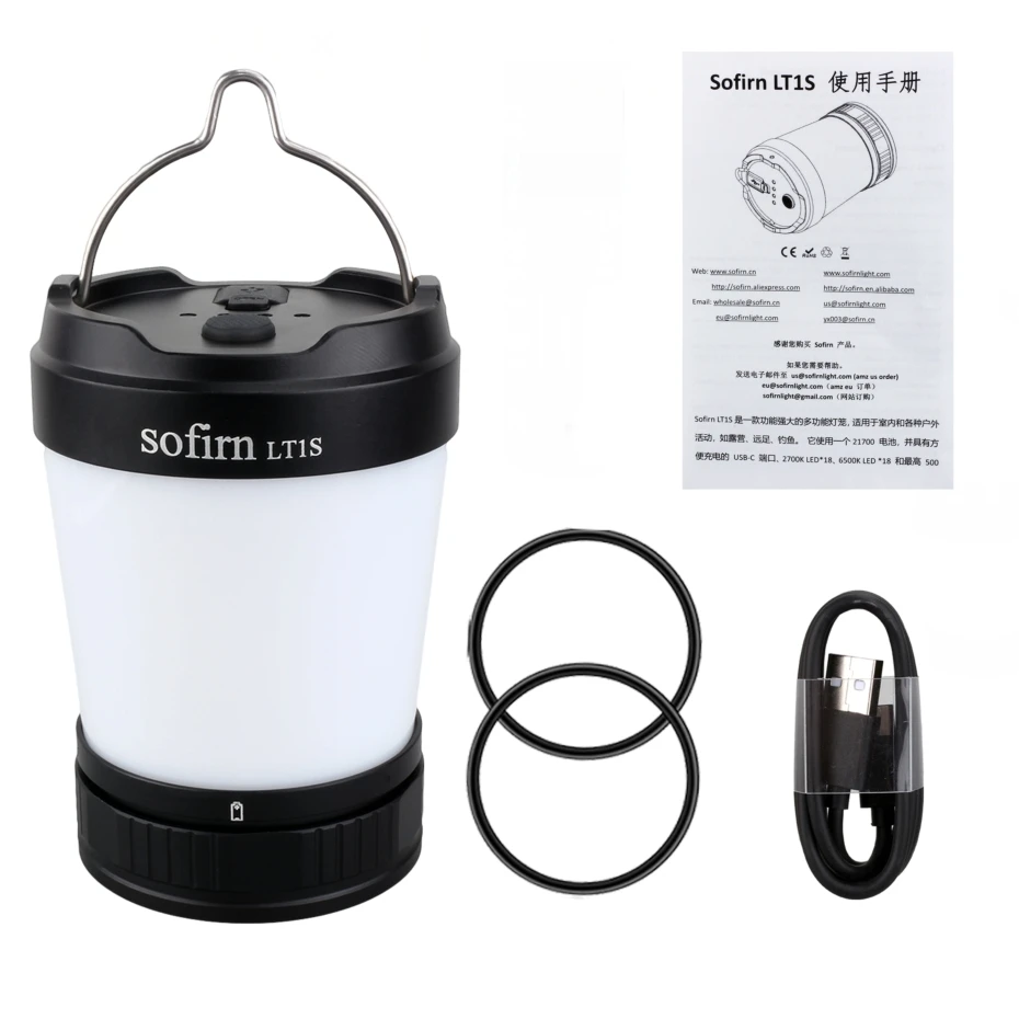 Sofirn IPX8 Waterproof Camping Light Portable  LT1S 21700 USB C Rechargeable Lantern With Power Bank