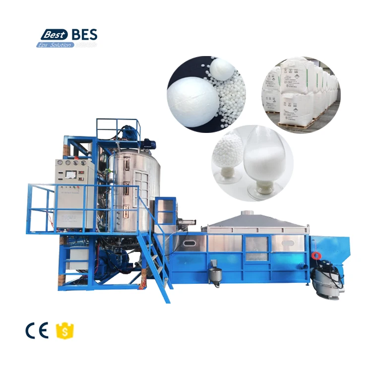 High Density EPS Foam Styrofoam Expanded Polystyrene Raw Material Beads Expanding Foaming Machine  for Helmet Cornice  Making