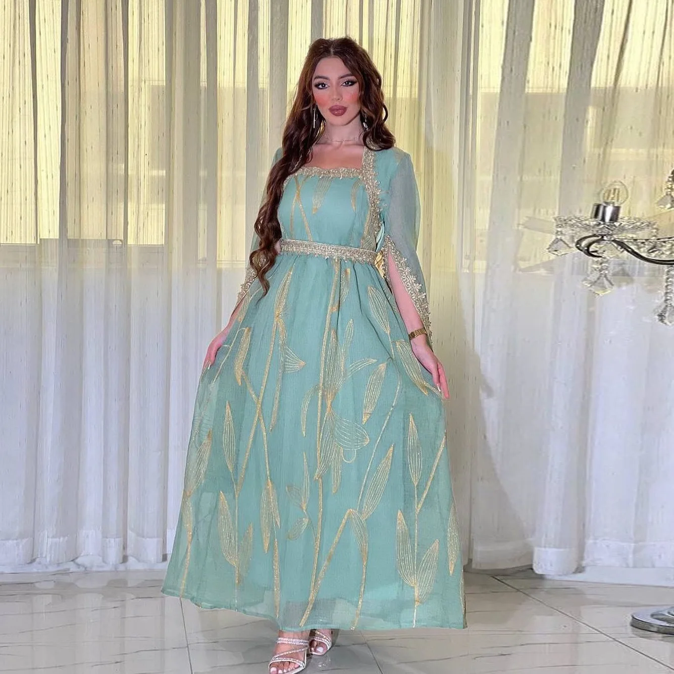 sachin and babi light blue dress Sleeveless Lace and Satin A-Line Dress with Jacket