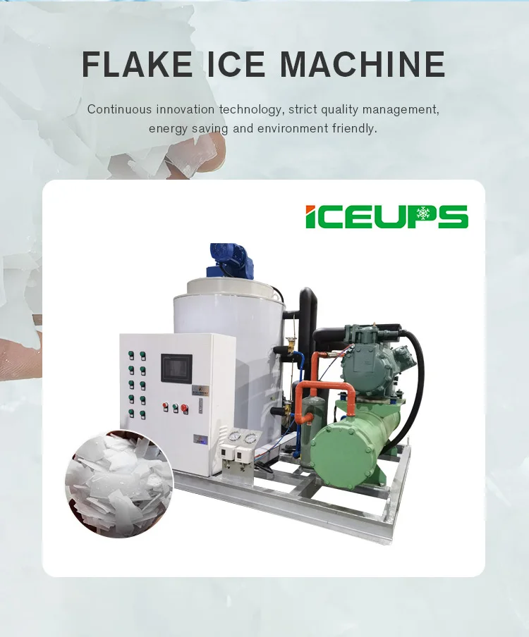 Salt Water Ice Flake Machine For Seafood Fresh Keeping Flake Ice Making