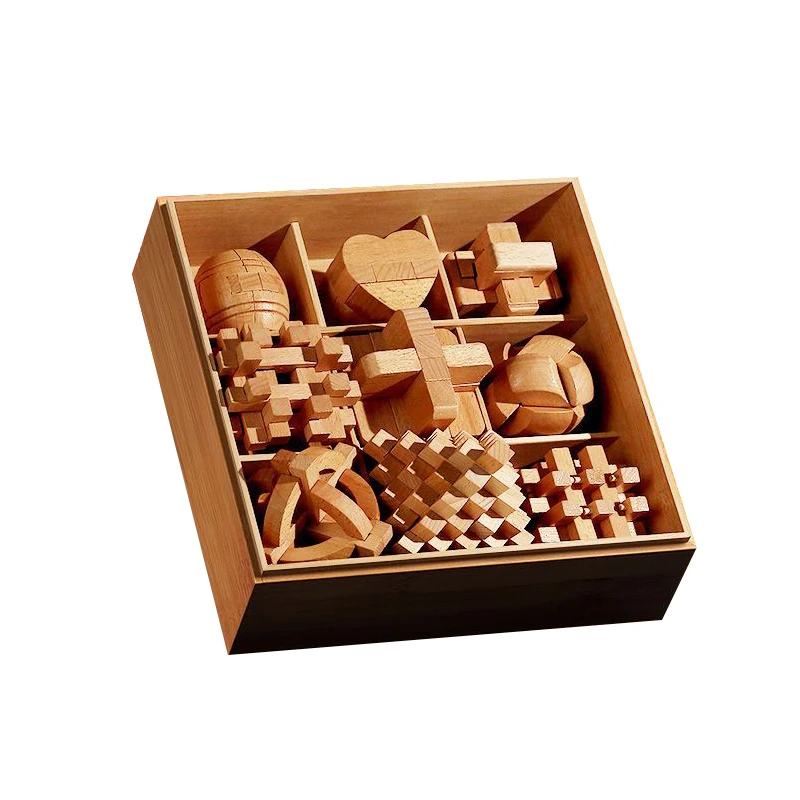 Puzzle Game Amazon Rompicapo Con Anello E Corda Wooden Puzzle Set