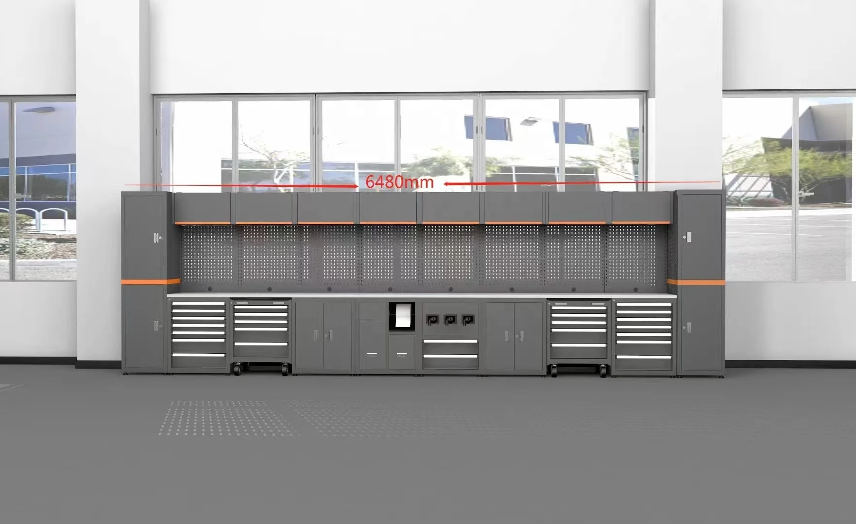 AA4C Tool Box Side Cabinet Fishing Full Garage Tool Box Drawer Workbench Tool Chest Cabinet