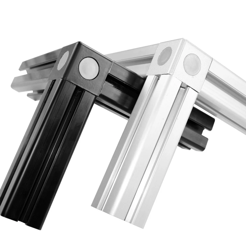Cubic Three-Sided Connector for Aluminum Extrusion Profile Frame 3 Way 2 Way Aluminum Connecting Bracket with Triangle Structure