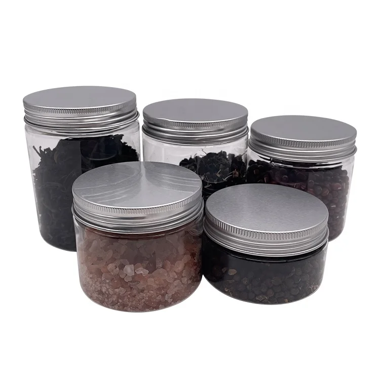 50ml 100ml 200ml 300ml 400ml 500ml PET Container Plastic Jars for Peanut Butter Honey Jams With Screw Top Lid
