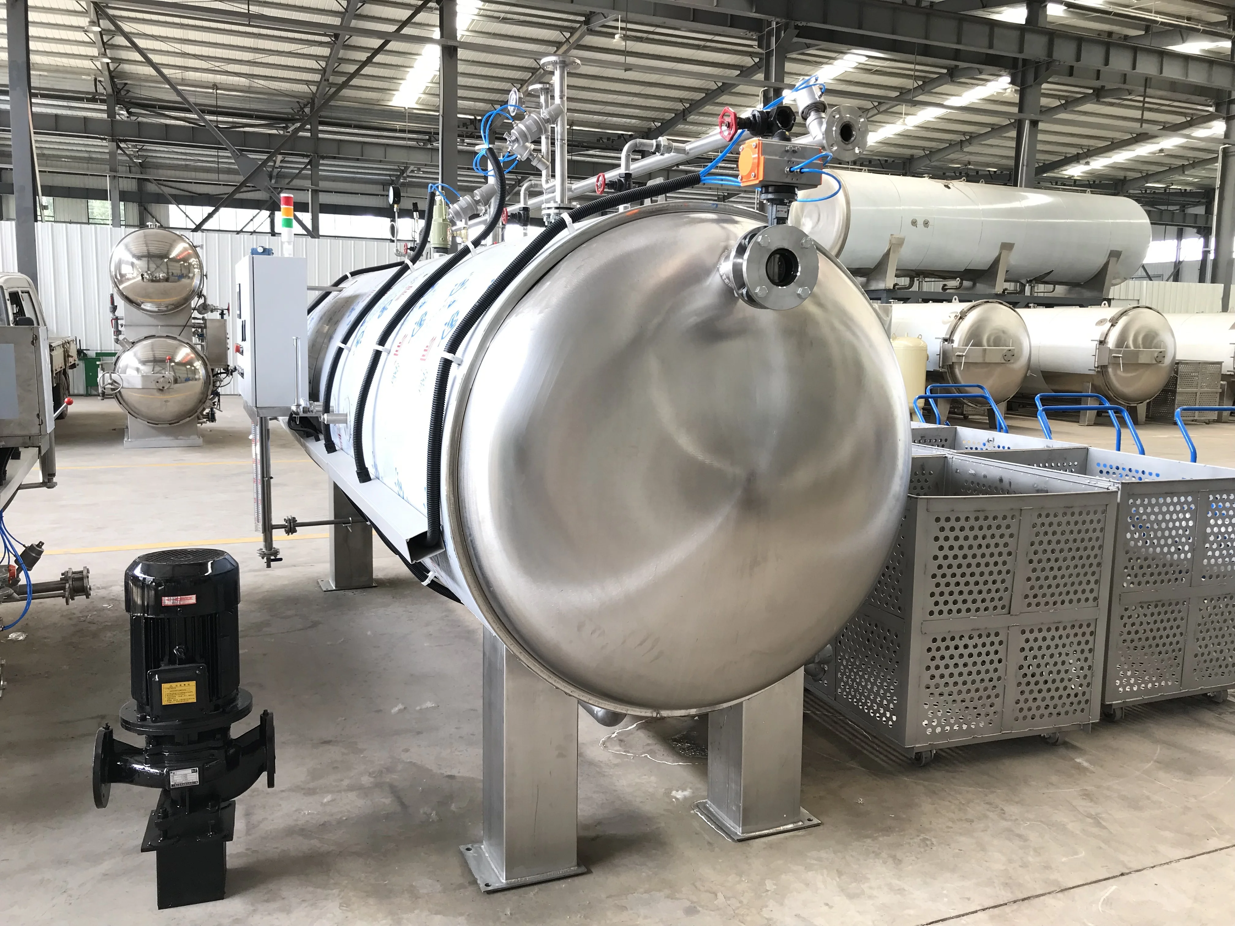 Industrial Steam Food Sterilizer Retort Machine for Sardines Tuna Canning Plant