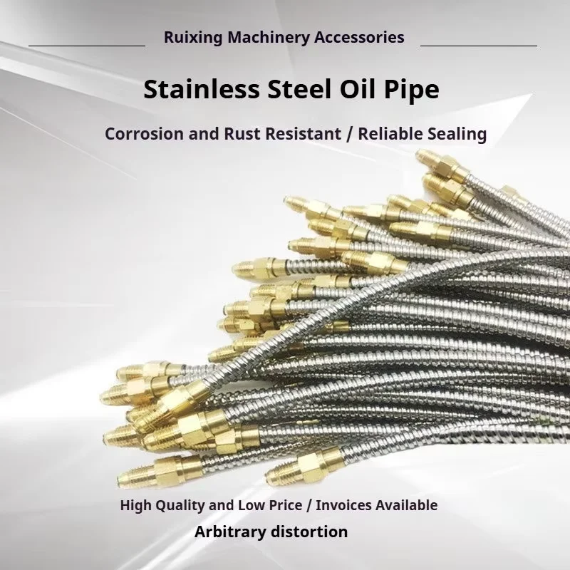 TEBAK High Temperature Flexible Metal Hose Pipe Stainless Steel Bellows Brass Nipple Pipe Fittings Safety Structure Hydraulic