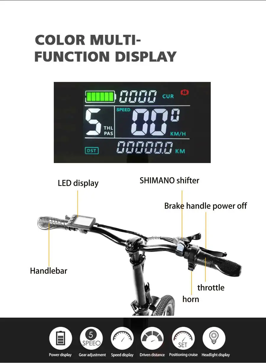 Randride 48v 500w Foldable Ebike 20inch Electric Bicycle E Road Bike