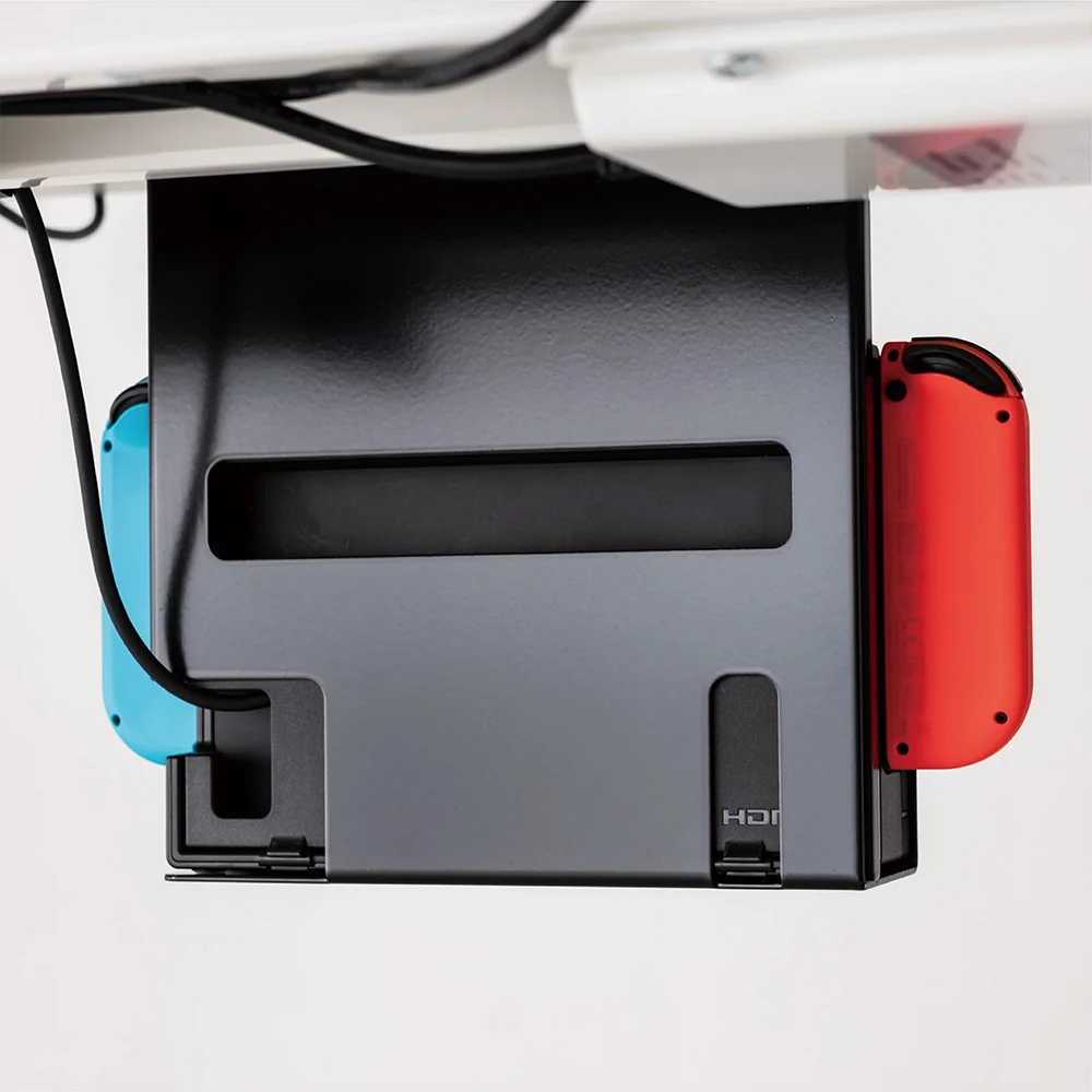 SAMDI Under Desk Storage Holder for  Switch Console Stand Display Shelves for Switch OLED Clip Bracket Shelf