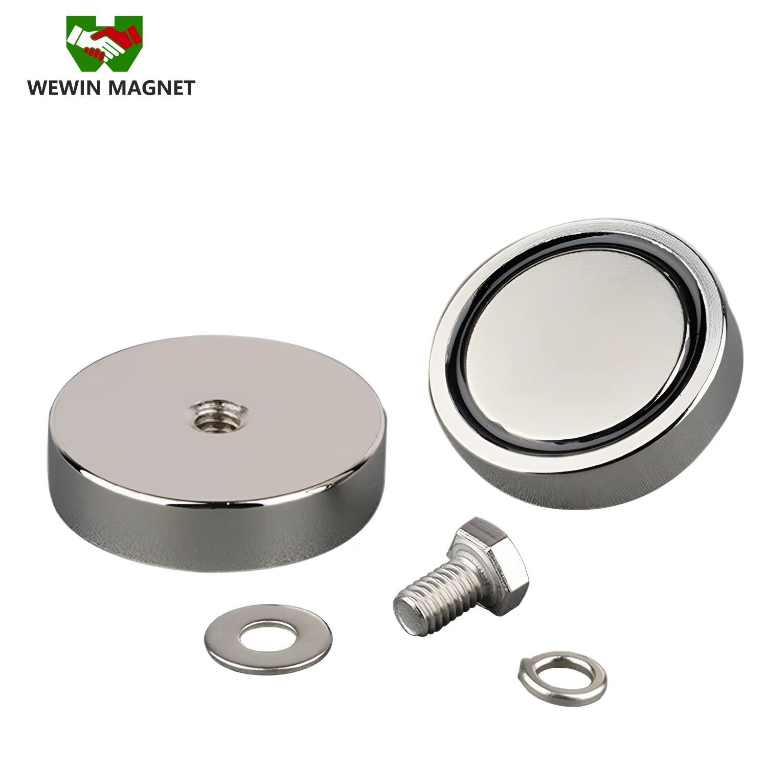 Neodymium Pot Magnets Internal Thread Bolt Bush Permanent Magnetic Pot ...