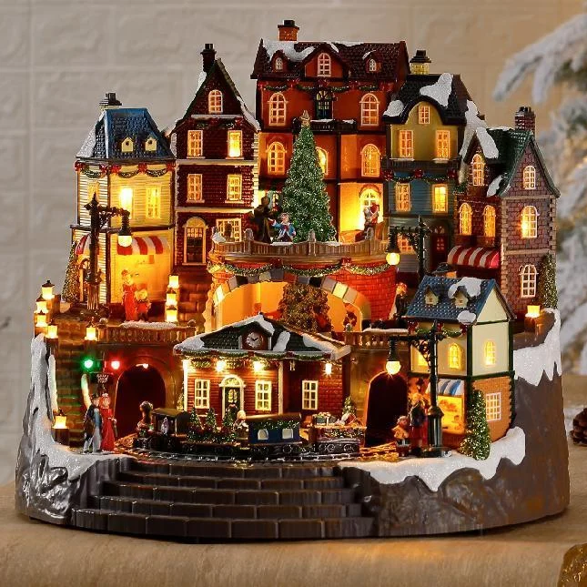 Animated Christmas Train Station - Perfect Decorative Gift