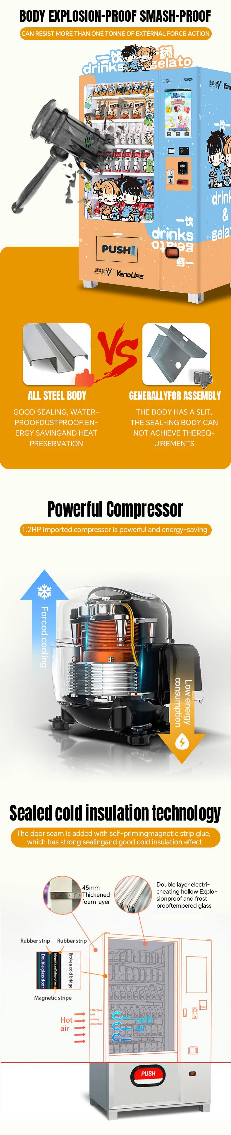 product new style  18  frozen food vending machines freeze pop popsicle ice cream vending machine for sale-3