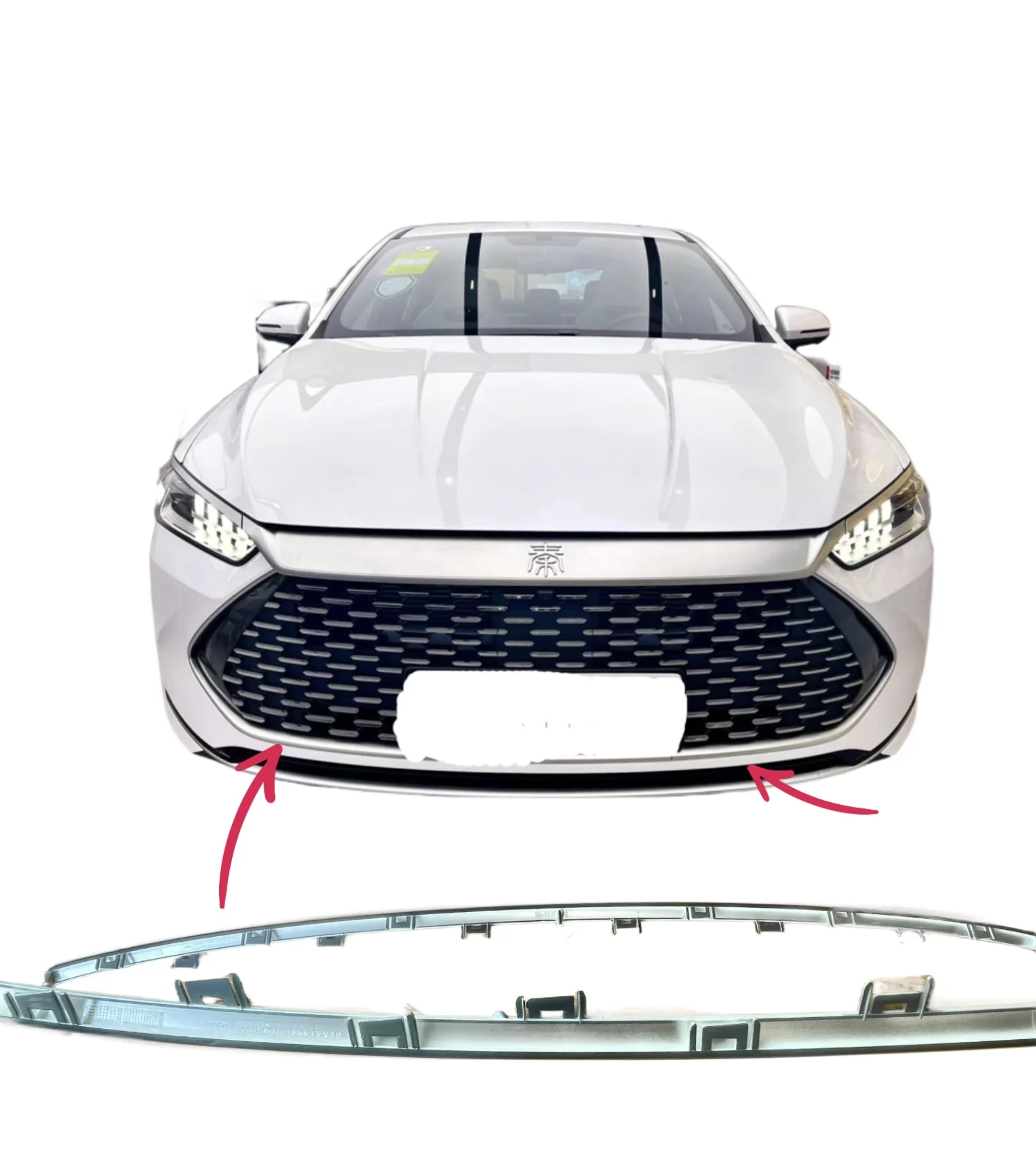 Factory Direct Delivery of BYD Qin PLUS Front Bumper with Bright Decorative Strip and Front BumperHigh Quality Promotion