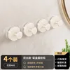 Milky White Suction Cup Round Hooks [Pack of 4]