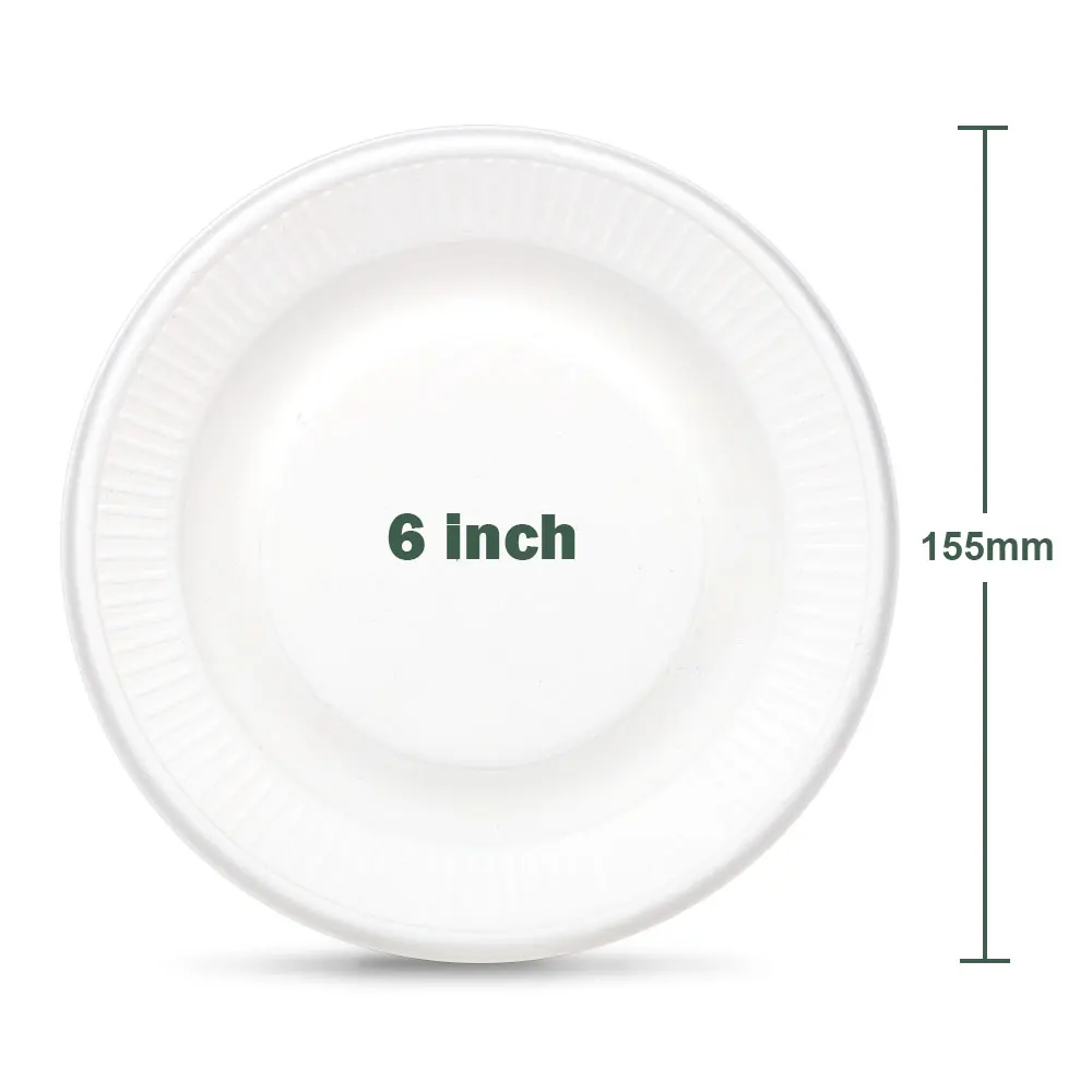 Disposable Plates With Lid For Restaurant 8 Inch White And Silver