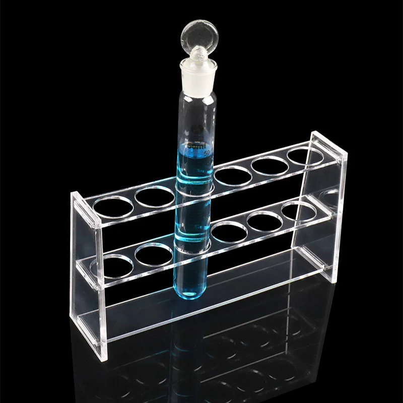 Clear Acrylic Mini Test Tube Holder Acrylic Laboratory Test Tube Rack Lucite Tube Display Stand