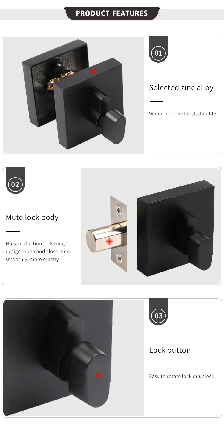 Custom Latch Deadbolt Safety Latch Mortise Lock Stainless Steel