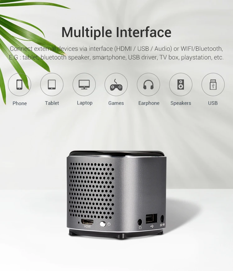 Mini 4K Projector - Portable Smart Android DLP Beamer