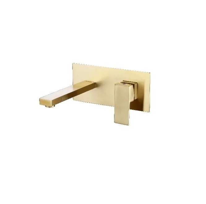 Hot Sale  PVD Brushed gold Matte Black  Chromed finish brass  Concealed  Hot and Cold   Basin faucet Mixer tap