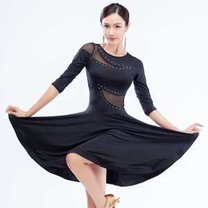 Black Latin Dance Dress Performance for Girls Stage Wear Competition Women Performance Wear Dance Costume