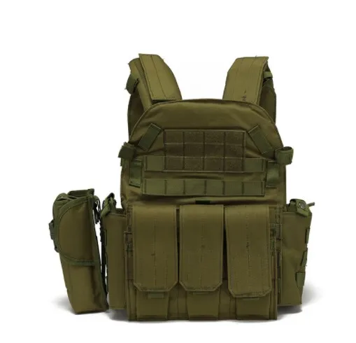 Men Tactical bag 6094 vest Molle Bag 600D Nylon CS Combat Tank Top Shooting Expansion Game Air Gun Sports Belt 3 Magazine Bags supplier