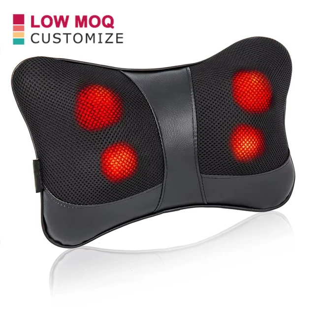 Portable Shiatsu Massage Pillow Deep Kneading for Back and Neck with Heat Feature