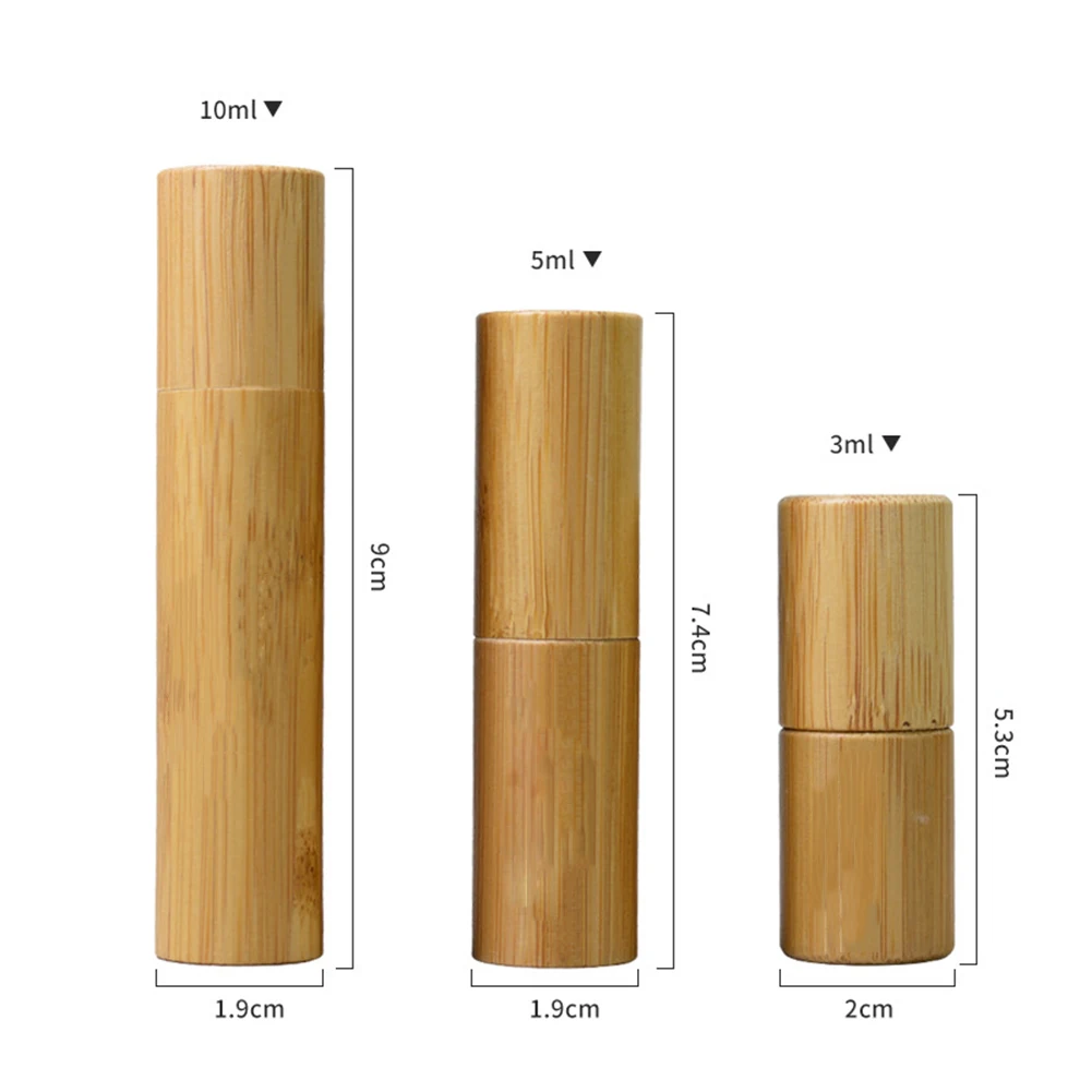 1ml 2ml 3ml 5ml 10ml  refillable bamboo roll on bottle essential oil clear glass roller bottle with bamboo cap H5369664153464bb68abc74310e5c05a0P