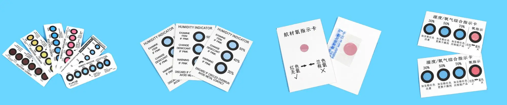 3 Dots Moisture Sensitive Cobalt Free Hic Humidity Indicator Card Yellow to  Azure - China Chemical, Hic