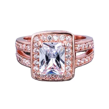 Gold wedding rings jewelry women fashion jewelry boutique zircon cheap used engagement rings