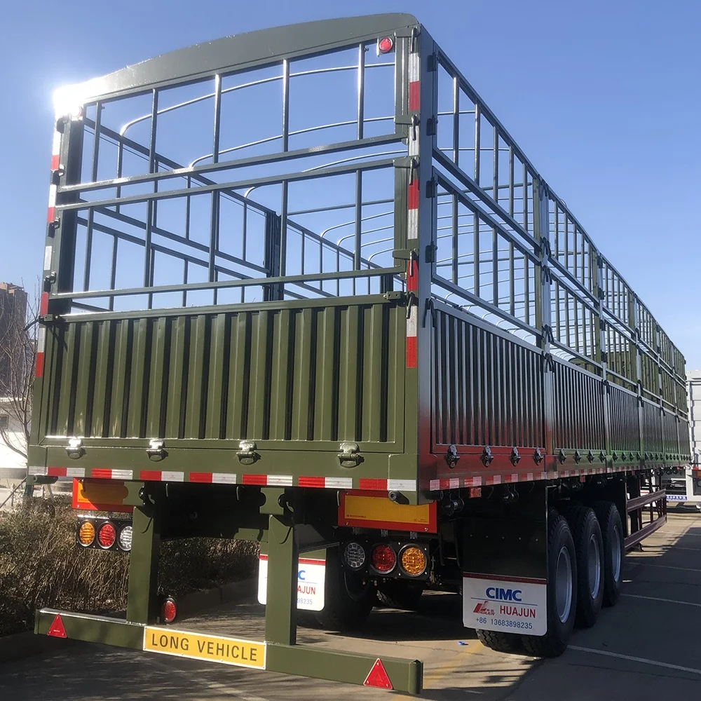 CIMC HUAJUN Trailer Factory 3 Axles Cargo Truck Trailer Sales with Heavy Duty 80tons