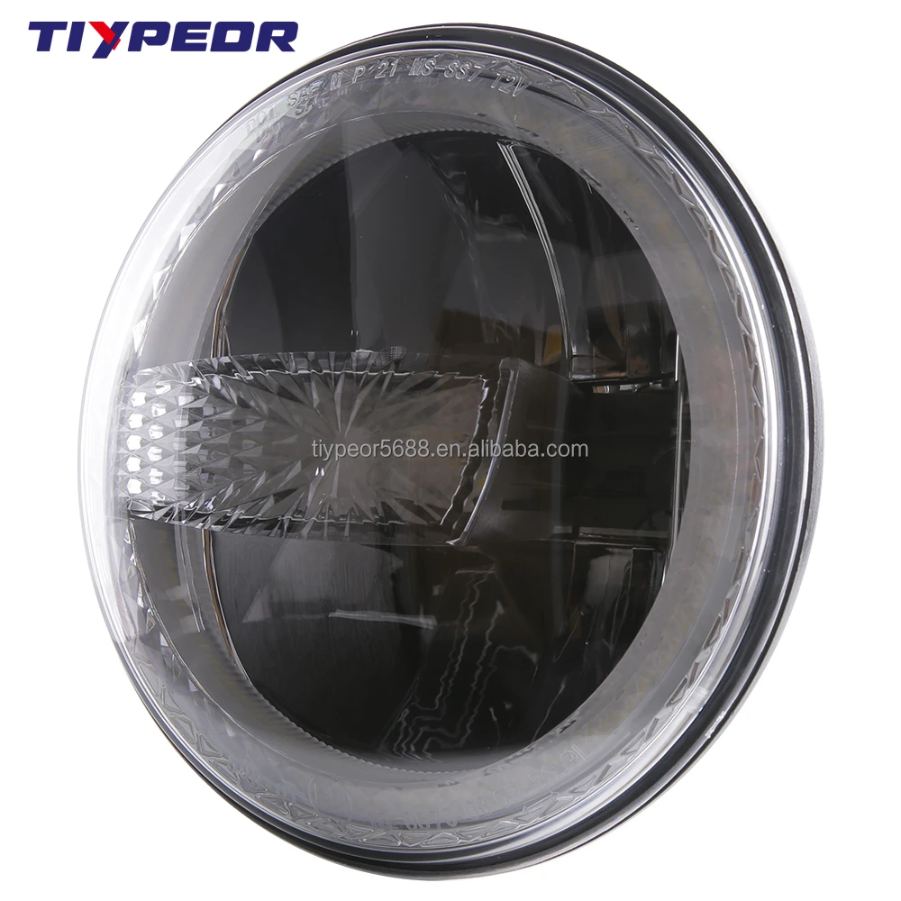 product tiypeor e mark dot headlight for motorcycle jeep wrangler jk 7 inch with white drl conversion for jeep jku led headlight-6