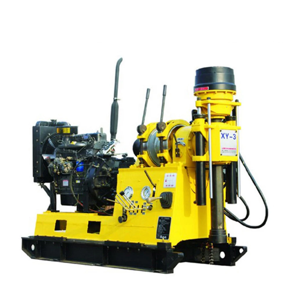 
 Diesel borehole soil drilling machine xyx-3 xy-3 xyc-3 230m hydraulic crawler water well drilling