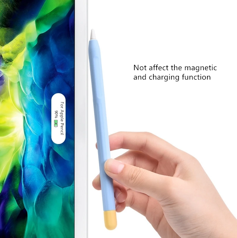 Coques Silicone Pour Apple Pencil 1/2 - Lot De 48, 12 Couleurs - Protection Pointe Et écran - 9