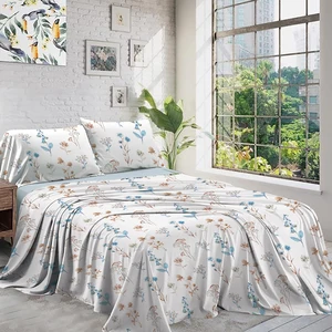 Honeymoon Free Sample Luxury king 100% Cotton Bedding Set Bed Sheet