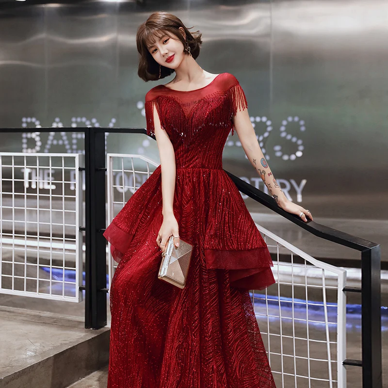 2025 new styles Red Prom Dress 2020 Gowns Mermaid Evening Party Wear Long  Gown Women Gown Luxury Formal Evening Dress